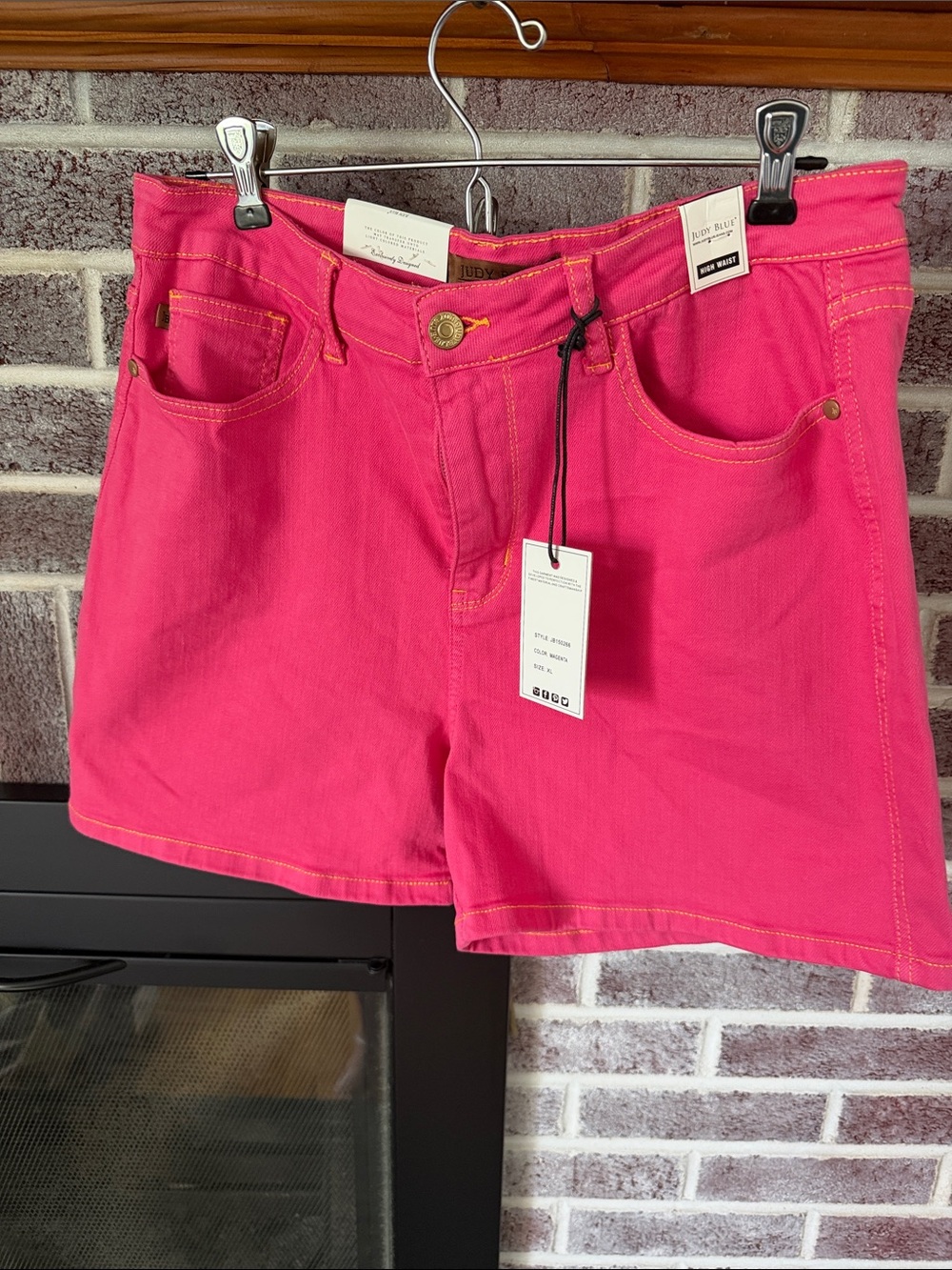 Judy Blue Hot Pink Denim Shorts